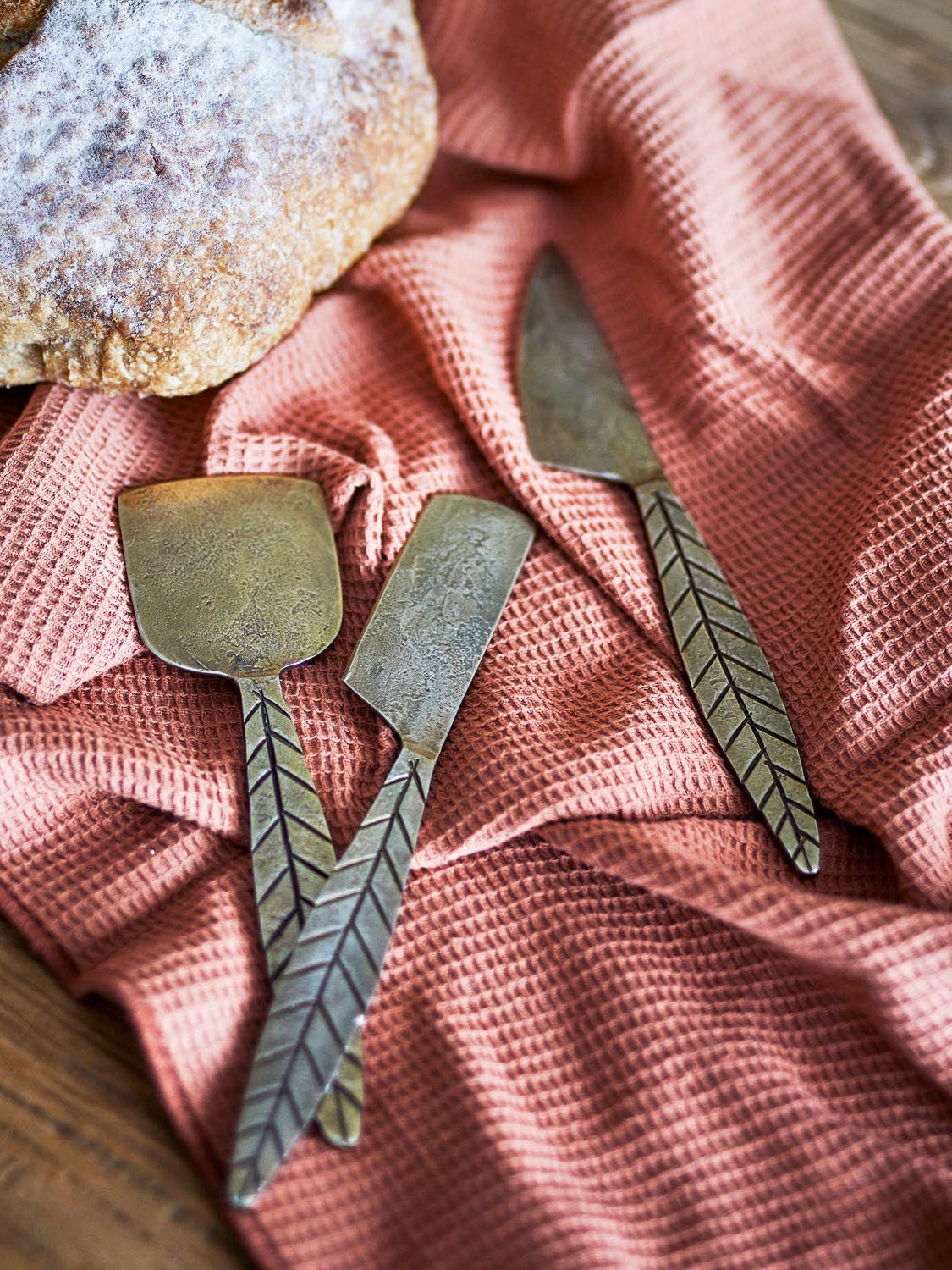 Citra Käsebesteck, Messing, Metall in Brass präsentiert im Onlineshop von KAQTU Design AG. Käsezubehör ist von Creative Collection