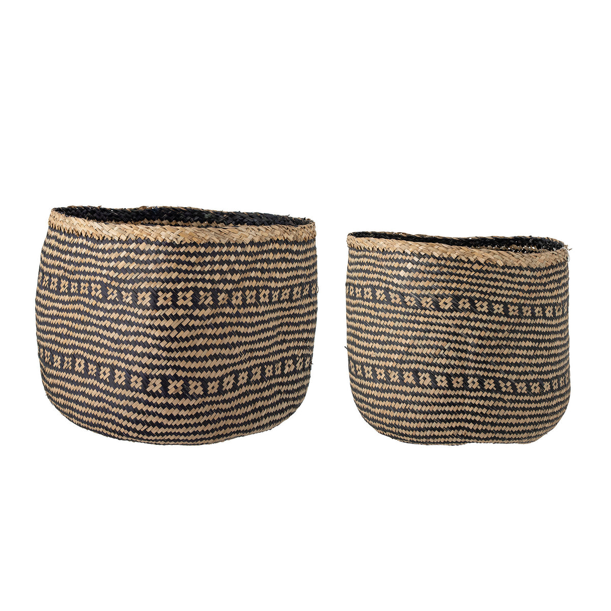 Heddy Basket, Black, Seagrass in Black präsentiert im Onlineshop von KAQTU Design AG. Aufbewährungskörbe ist von Bloomingville