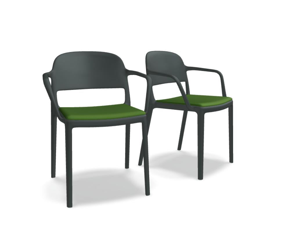 Blendy BNDTD02 - Stuhl niedrig gepolstert in Anthrazit präsentiert im Onlineshop von KAQTU Design AG. Gartenstuhl ist von Mdd