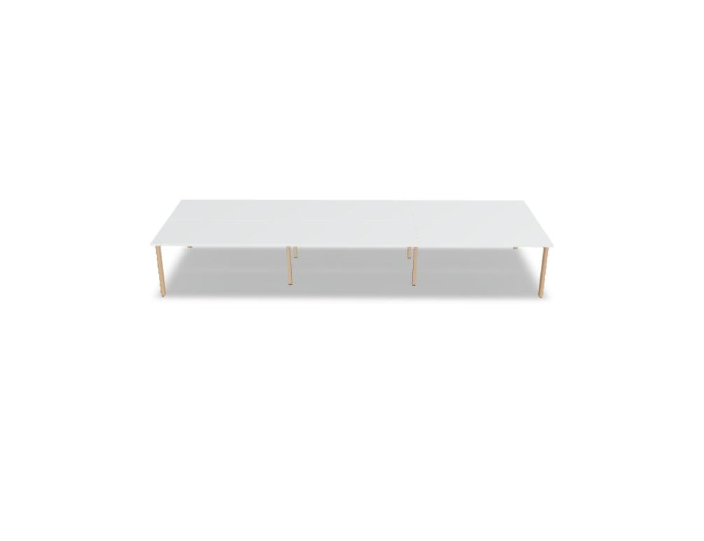 Ogi B Bench BOB460E3 - Doppelschreibtisch in Weiss Pastell präsentiert im Onlineshop von KAQTU Design AG. Schreibtisch ist von Mdd