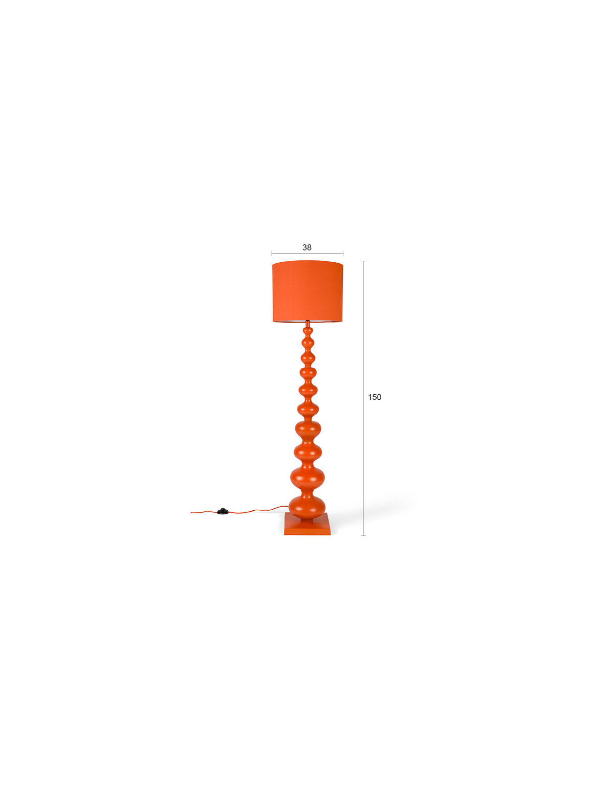 When Orange is King Stehleuchte in orange präsentiert im Onlineshop von KAQTU Design AG. Stehleuchte ist von Bold Monkey