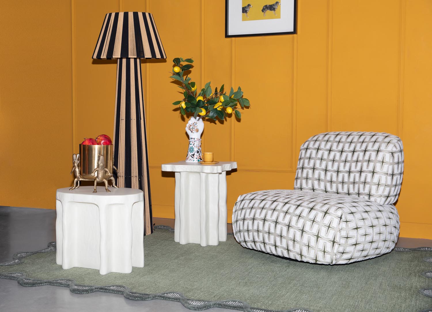 Der Lounge Stuhl Ritz Beige Green von Bold Monkey vereint modernes Design mit höchstem Komfort. Ideal für jeden Raum!