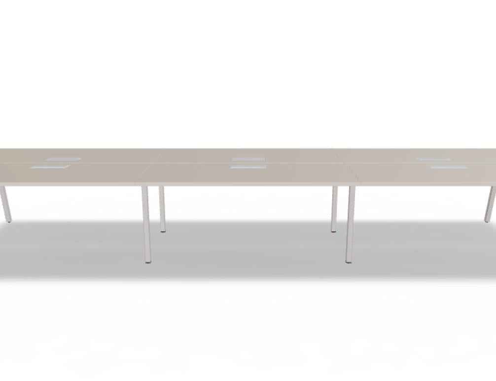 Ogi M Bench BOM46E3 - Doppelschreibtisch in Honigeiche präsentiert im Onlineshop von KAQTU Design AG. Schreibtisch ist von Mdd
