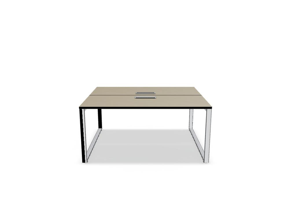 Ogi Q Bench BOQ46 - Doppelschreibtisch in Honigeiche präsentiert im Onlineshop von KAQTU Design AG. Schreibtisch ist von Mdd