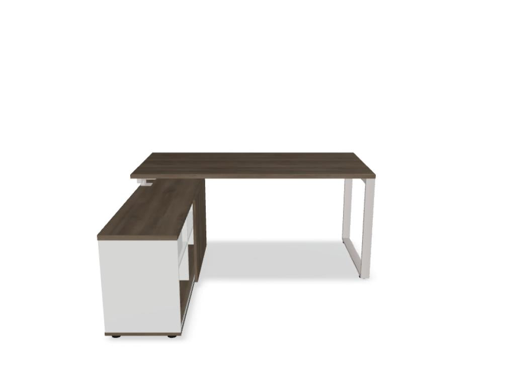 Ogi Q BOQL20 - Schreibtisch mit Schrank in präsentiert im Onlineshop von KAQTU Design AG. Schreibtisch ist von Mdd