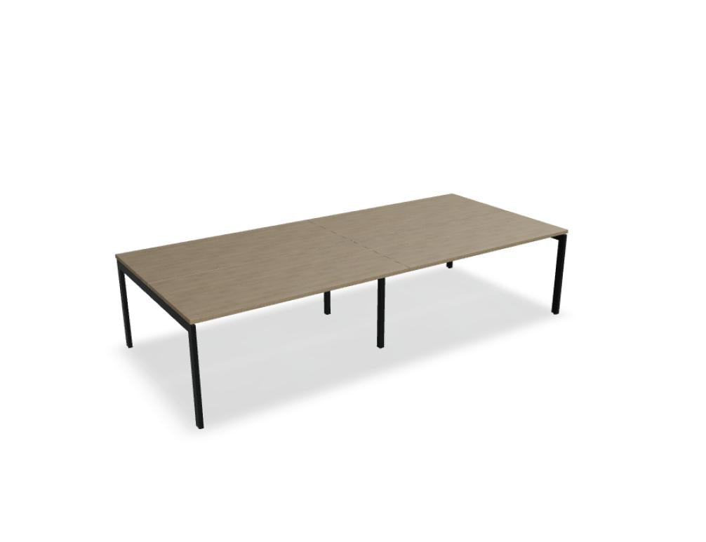 Ogi U Bench BOU46E2 - Doppelschreibtisch in Honigeiche präsentiert im Onlineshop von KAQTU Design AG. Schreibtisch ist von Mdd