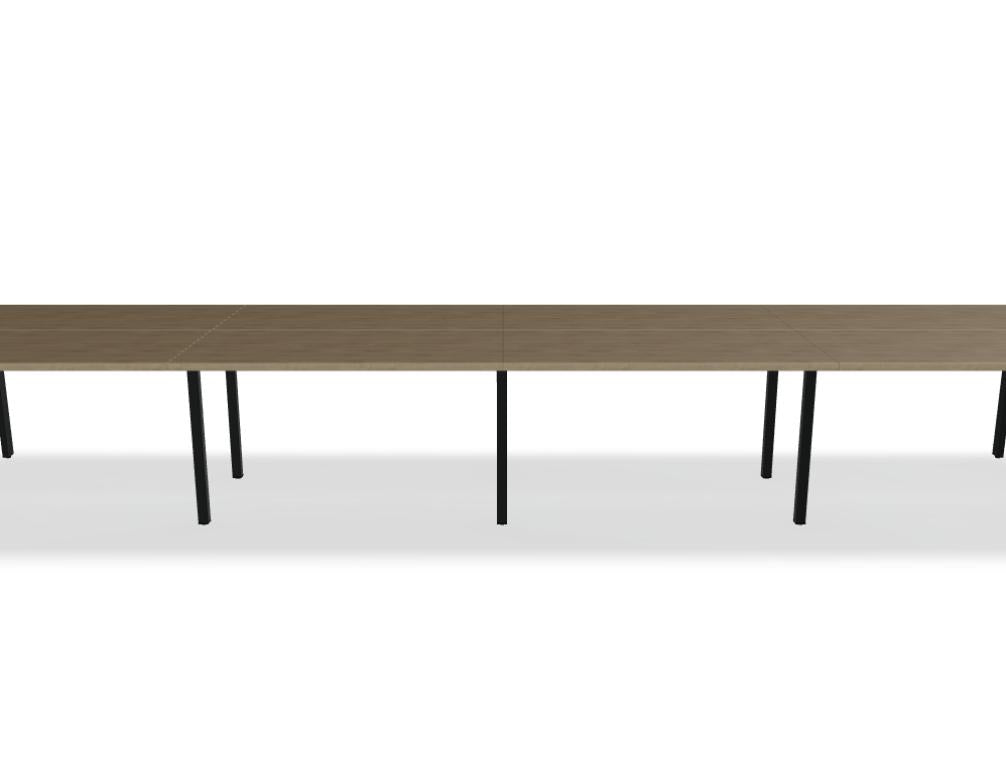 Ogi U Bench BOU52E4 - Doppelschreibtisch in Honigeiche präsentiert im Onlineshop von KAQTU Design AG. Schreibtisch ist von Mdd