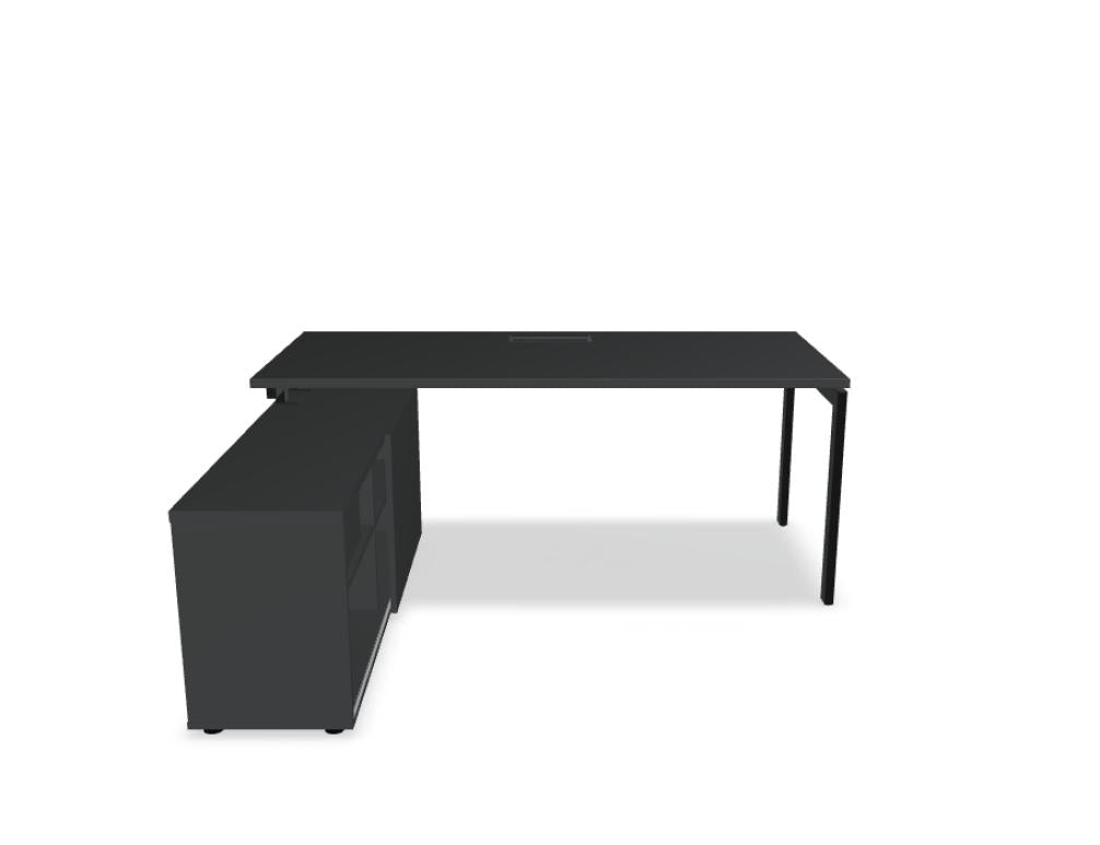 Ogi U BOUL21 - Schreibtisch mit Schrank in präsentiert im Onlineshop von KAQTU Design AG. Schreibtisch ist von Mdd