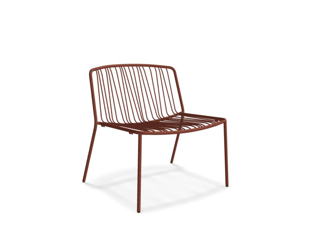Bris BRS07 - Sessel in Ziegelrot präsentiert im Onlineshop von KAQTU Design AG. Outdoor-Sessel ist von Mdd