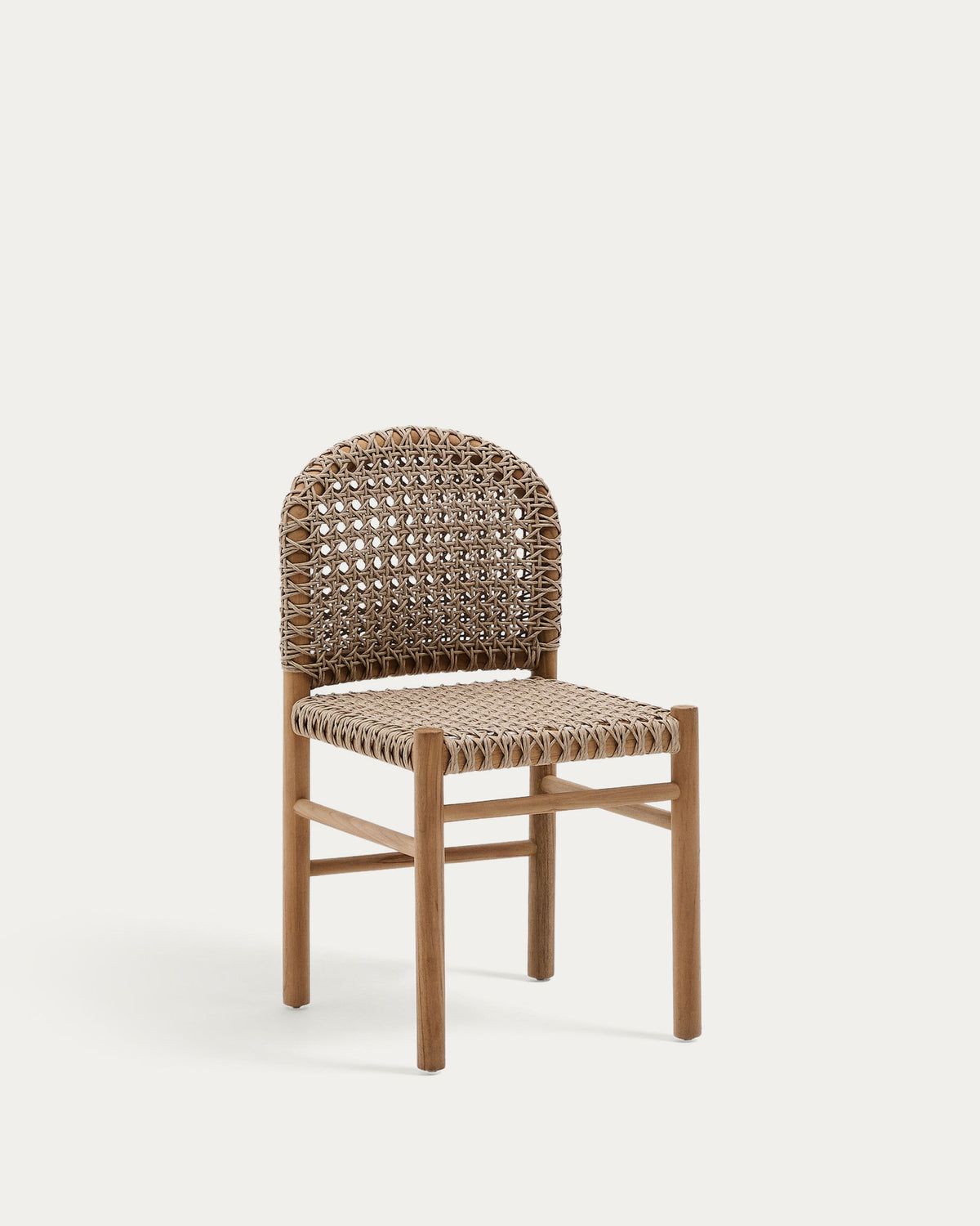 Outdoor-Stuhl Tavira aus massivem Teakholz in Natur, Beige präsentiert im Onlineshop von KAQTU Design AG. Gartenstuhl ist von Kave Home
