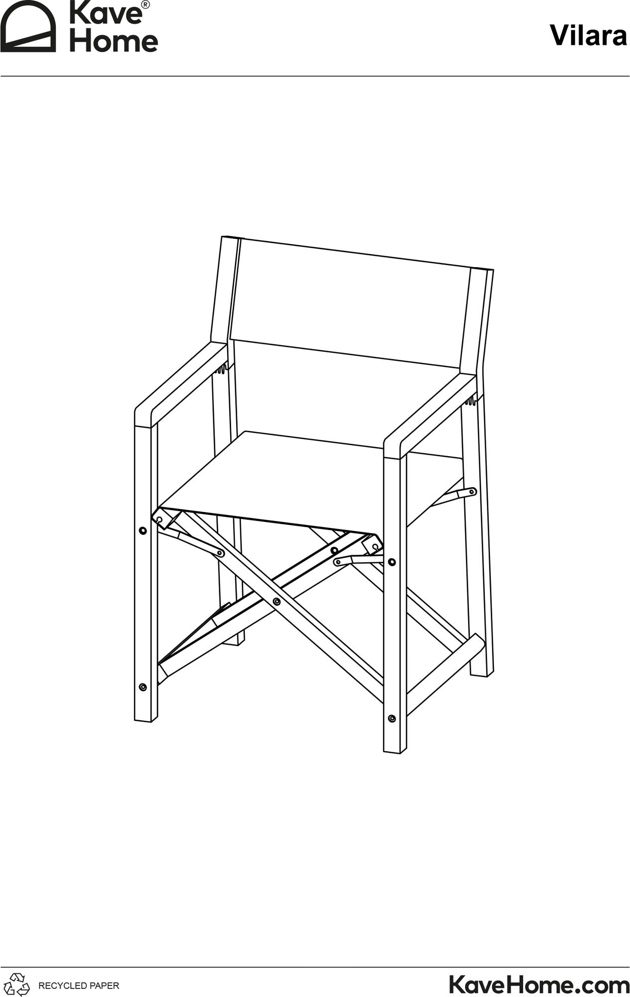Erleben Sie den stilvollen Klappstuhl Vilara in Schwarz aus FSC-zertifiziertem Akazienholz – ideal für komfortable Momente im Freien.