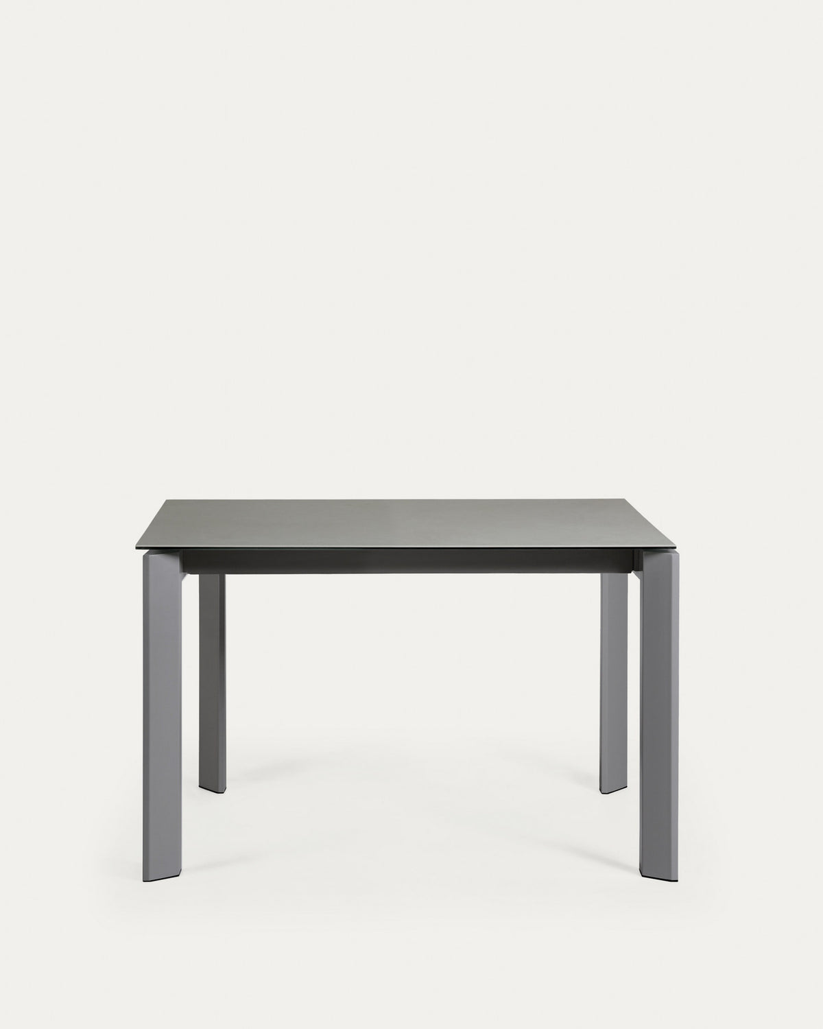 Axis Ausziehtisch Feinsteinzeug Hydra Plomo Finish und Stahlbeine Anthrazit 120 (180) cm in Grau präsentiert im Onlineshop von KAQTU Design AG. Esstisch ist von Kave Home