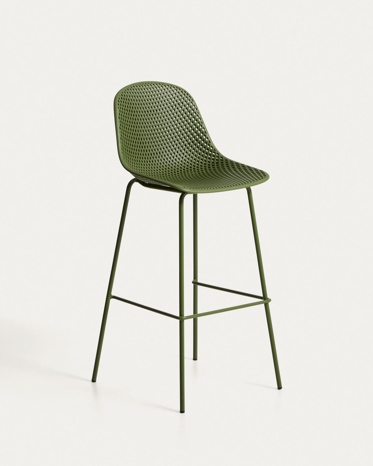 Outdoor-Hocker Quinby in Grün, 75 cm in Grün präsentiert im Onlineshop von KAQTU Design AG. Gartenstuhl ist von Kave Home