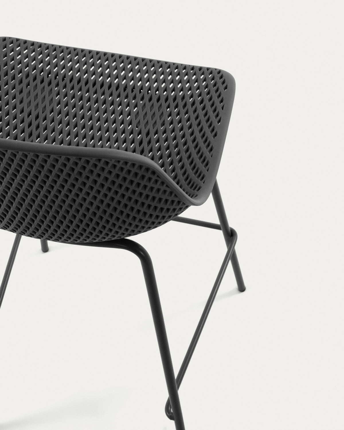 Outdoor Hocker Quinby grau Höhe 75 cm in Grau präsentiert im Onlineshop von KAQTU Design AG. Outdoor-Barstuhl ist von Kave Home