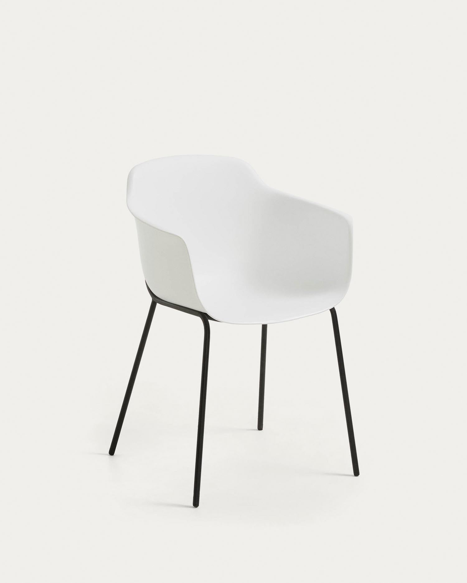 Khasumi Stuhl weiss in Weiss präsentiert im Onlineshop von KAQTU Design AG. Stuhl ist von Kave Home