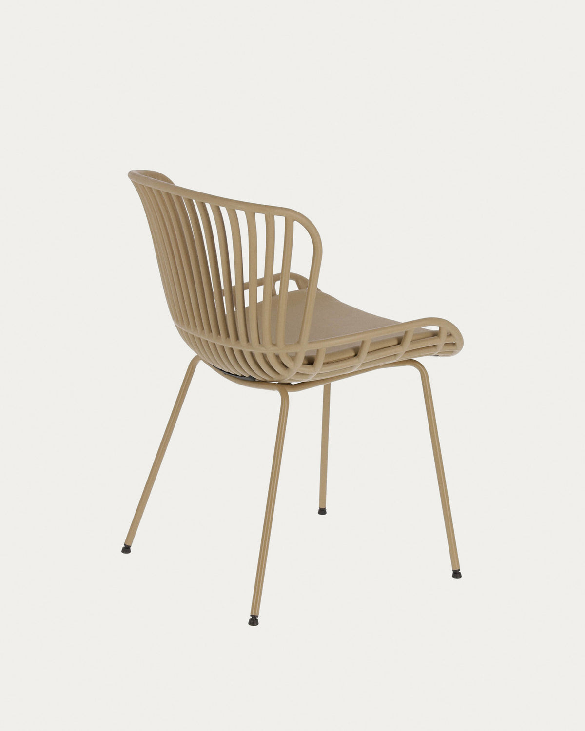 Surpik Stuhl mit Stahlbeinen in Beige in Beige präsentiert im Onlineshop von KAQTU Design AG. Stuhl ist von Kave Home