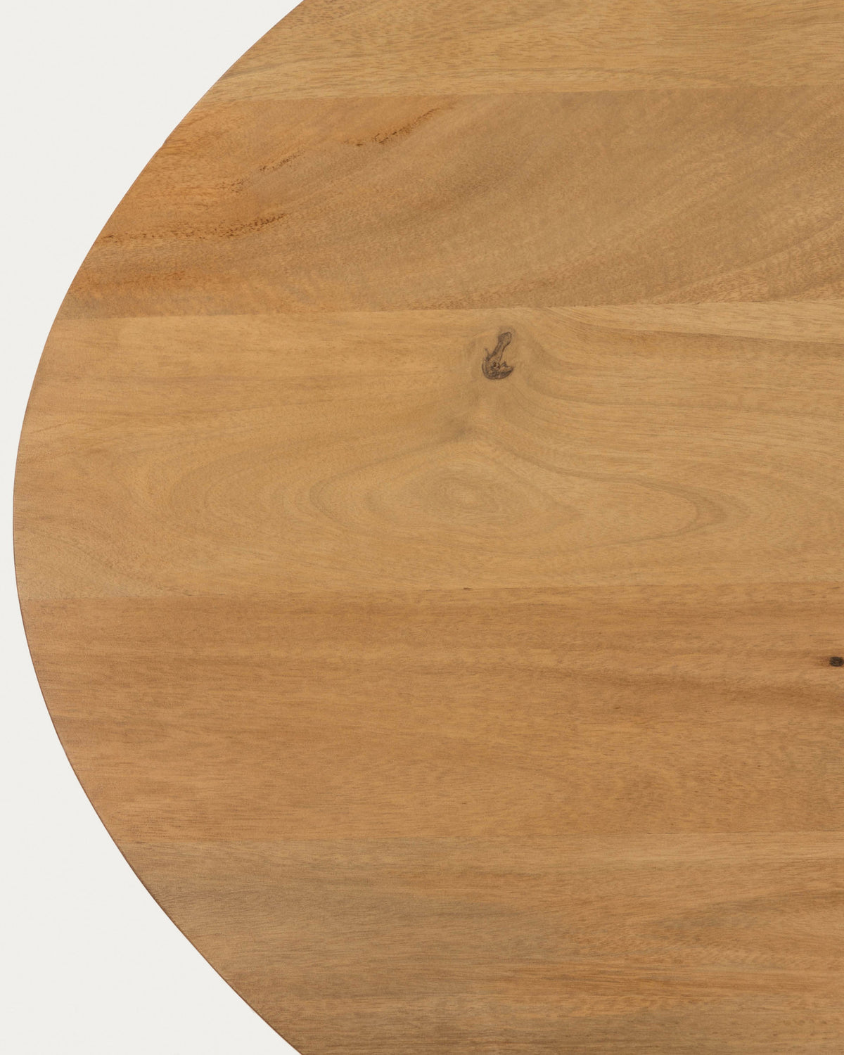 Leska Tisch 200 x 110 cm aus massivem Mangoholz und schwarzen Stahlbeinen in Natur, Schwarz präsentiert im Onlineshop von KAQTU Design AG. Esstisch ist von Kave Home