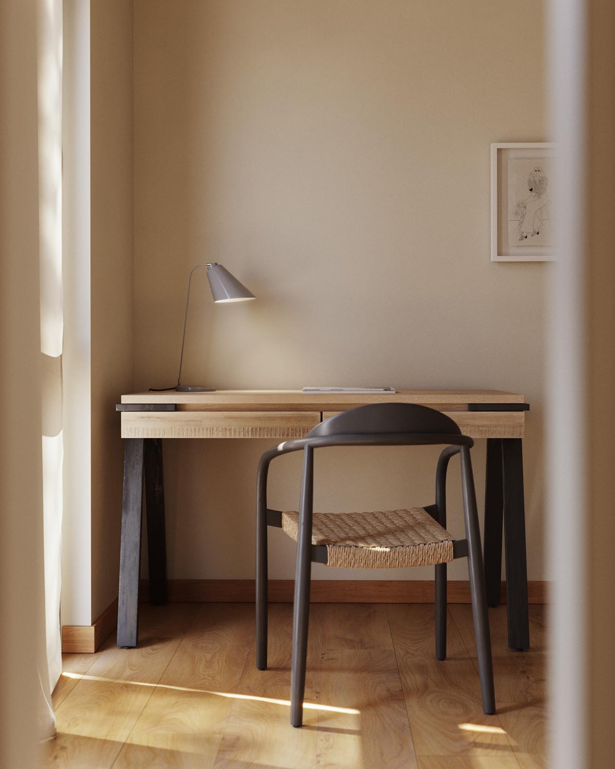 Nina Stuhl: Nachhaltiges Design aus Akazienholz & Papierseil, stapelbar.