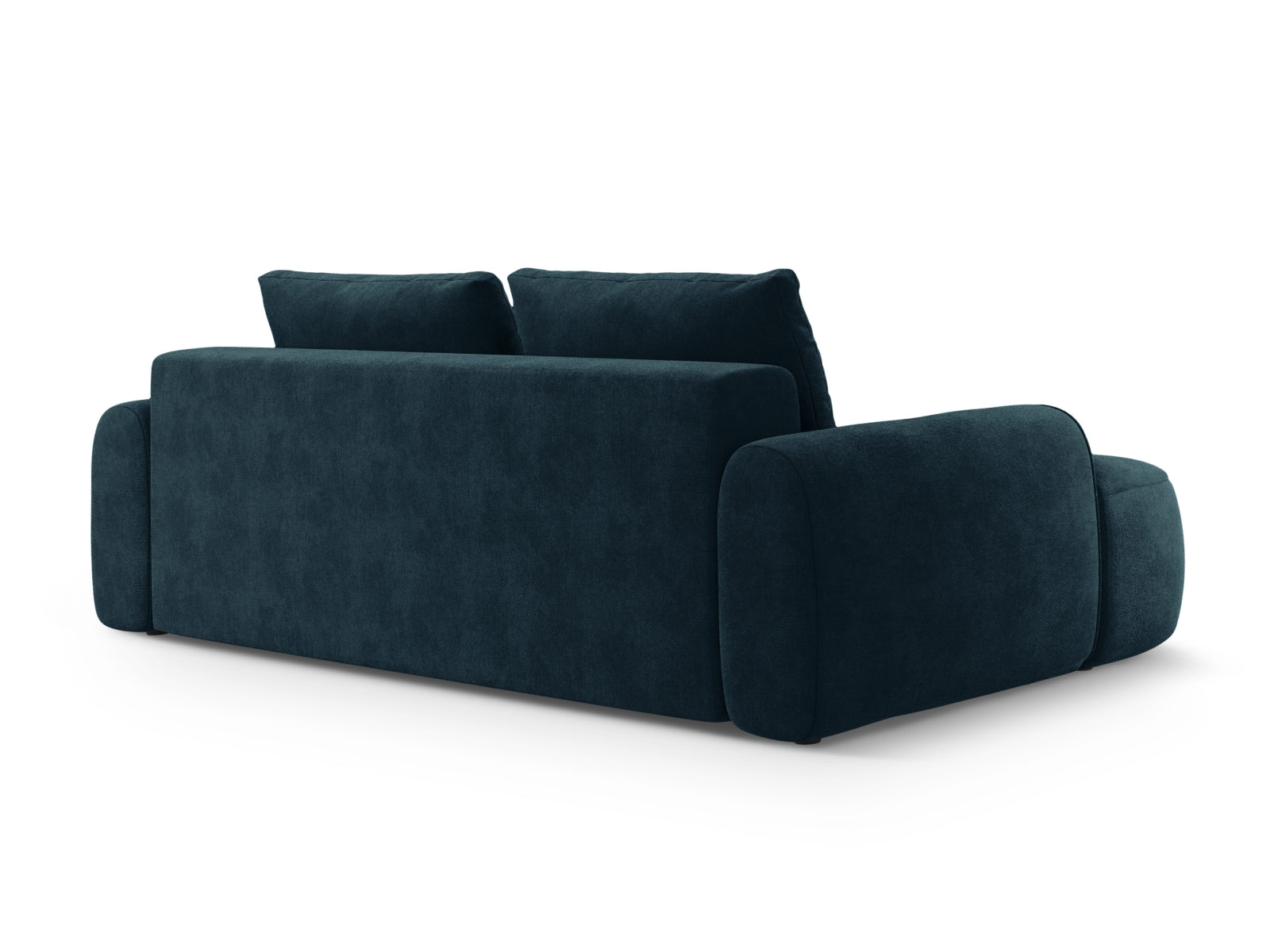 Modernes Linz Velour Sofa in edlem Petrol, 4-Sitzer mit praktischer Schlaffunktion und integriertem Stauraum für zusätzlichen Komfort.