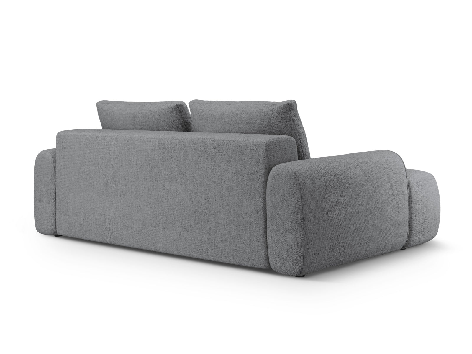 Elegantes Linz Sofa in Grau, 4-Sitzer mit praktischer Schlaffunktion und Stauraum, ideal für kleine Räume und vielseitige Nutzung.