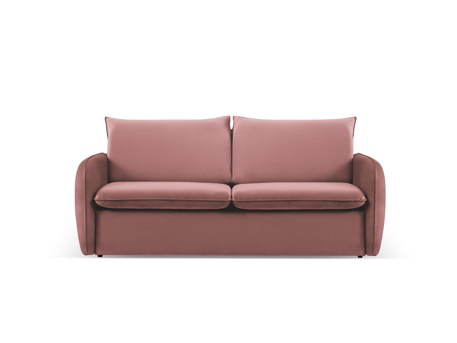 Vienna Velour Sofa mit Schlaffunktion 2 Sitzer 102cm in Pink/Schwarz präsentiert im Onlineshop von KAQTU Design AG. Bett ist von Cosmopolitan Design