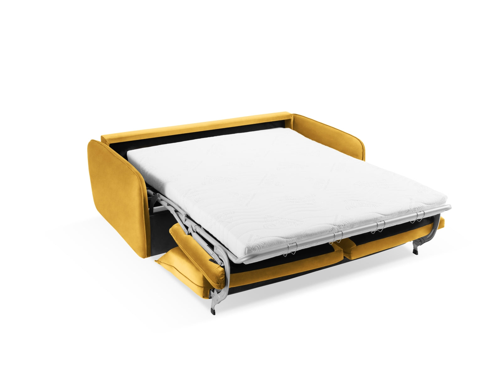 Entdecken Sie das elegante Vienna Velour Sofa mit Schlaffunktion von Cosmopolitan Design – perfekt für stilvolle Wohnräume und Gästeübernachtungen.