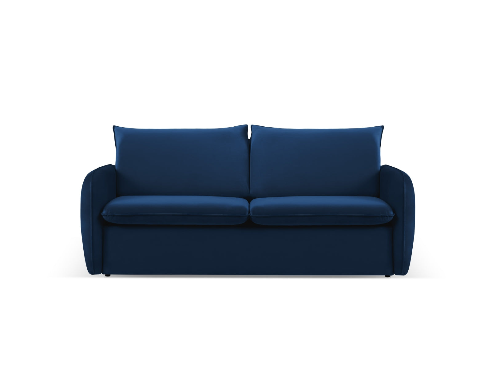 Vienna Velour Sofa mit Schlaffunktion 2 Sitzer 102cm in Royal Blue/Schwarz präsentiert im Onlineshop von KAQTU Design AG. Bett ist von Cosmopolitan Design