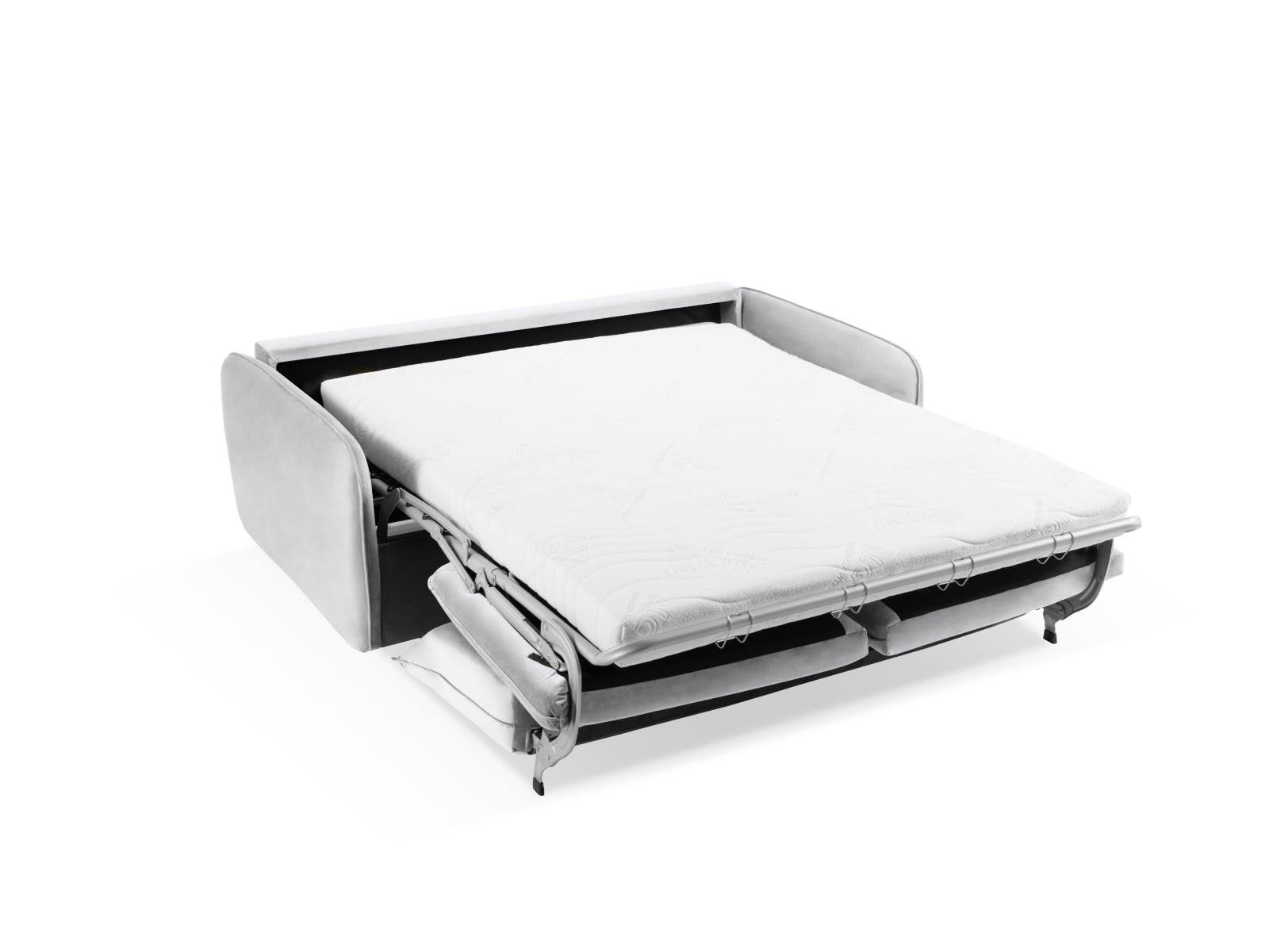 Entdecken Sie das elegante Vienna Velour Sofa mit Schlaffunktion von Cosmopolitan Design – perfekt für stilvolle Wohnräume und Gästeübernachtungen.