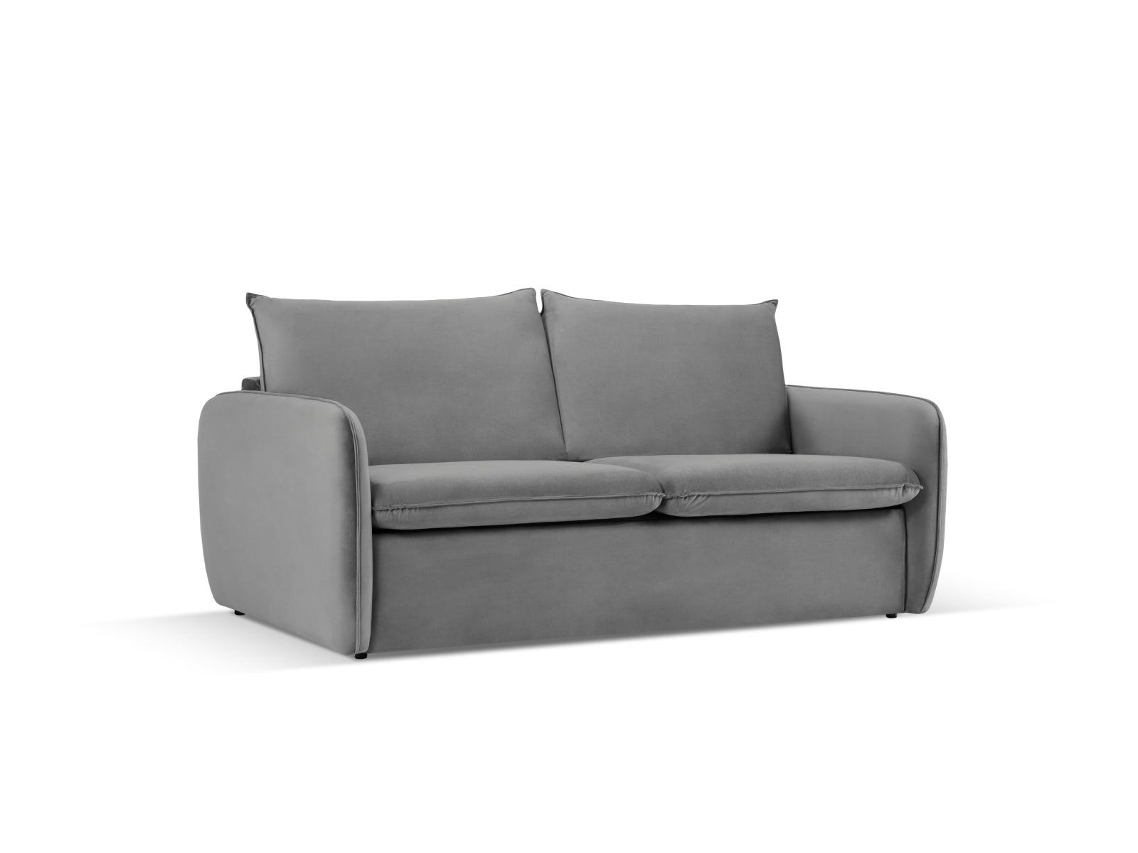 Entdecken Sie das elegante Vienna Velour Sofa mit Schlaffunktion – ein stilvoller 2-Sitzer von Cosmopolitan Design, ideal für kleine Räume.