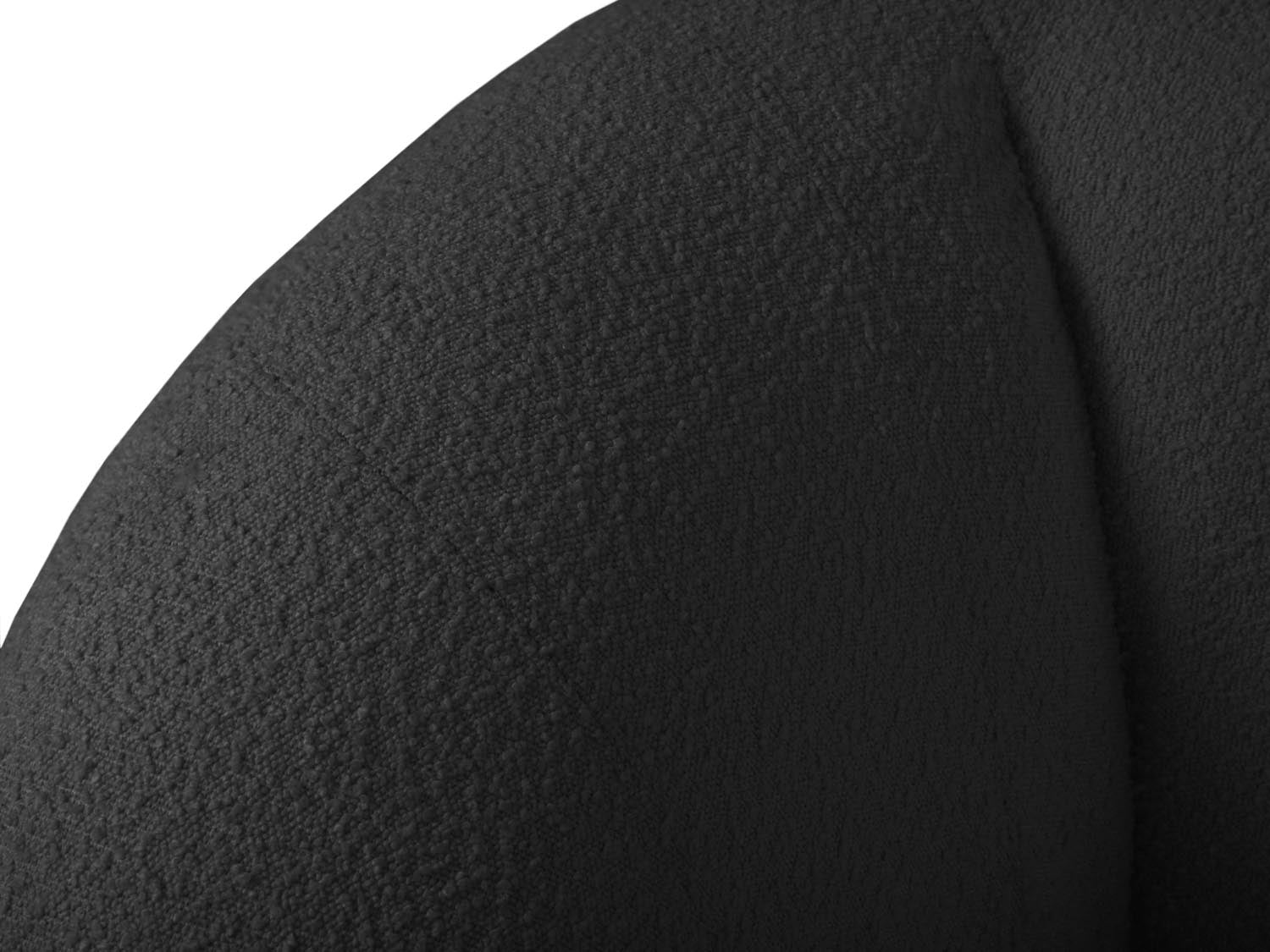 Stylisches 2-Sitzer Sofa aus weichem Boucle-Material in zeitlosem Schwarz, perfekt für stilvolle Wohnzimmer und entspannte Stunden.