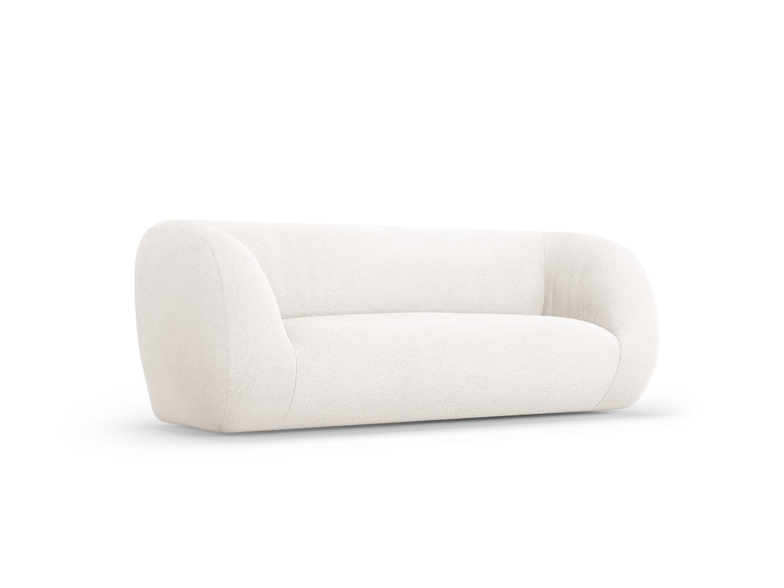 Erleben Sie das stilvolle Essen Boucle Sofa 2 Sitzer von Cosmopolitan Design. Ideal für moderne Wohnräume, vereint es Komfort und Eleganz.