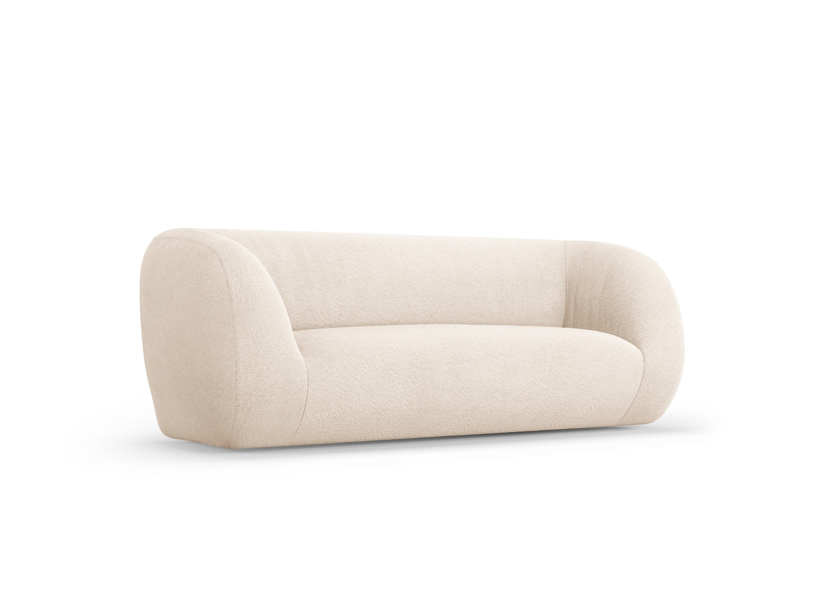 Erleben Sie das stilvolle Essen Boucle Sofa 2 Sitzer von Cosmopolitan Design. Ideal für Ihr modernes Wohnzimmer, vereint es Komfort und Eleganz.