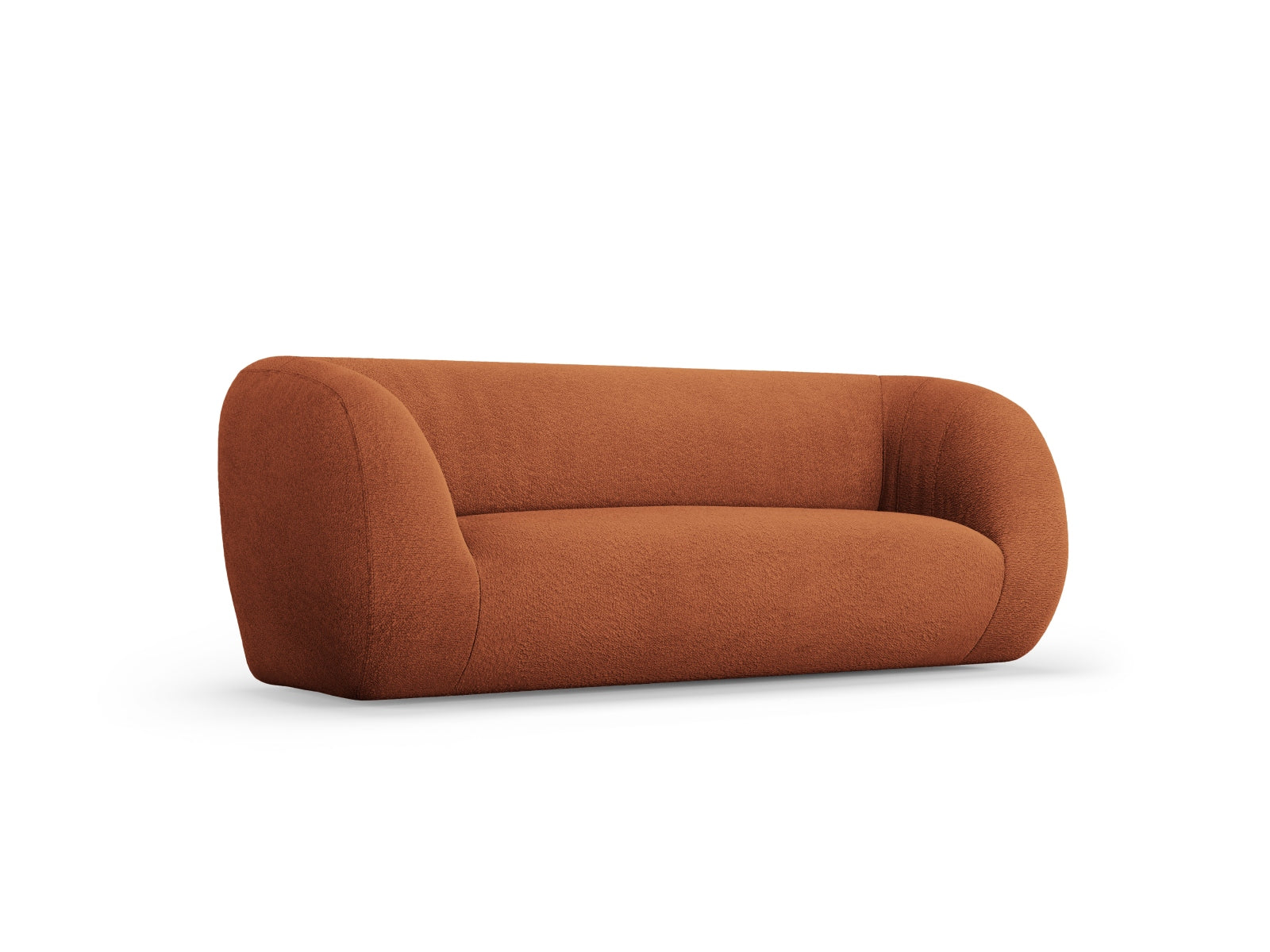 Erleben Sie das stilvolle Essen Boucle Sofa 2 Sitzer von Cosmopolitan Design. Ideal für Ihr modernes Wohnzimmer, vereint es Komfort und Eleganz.