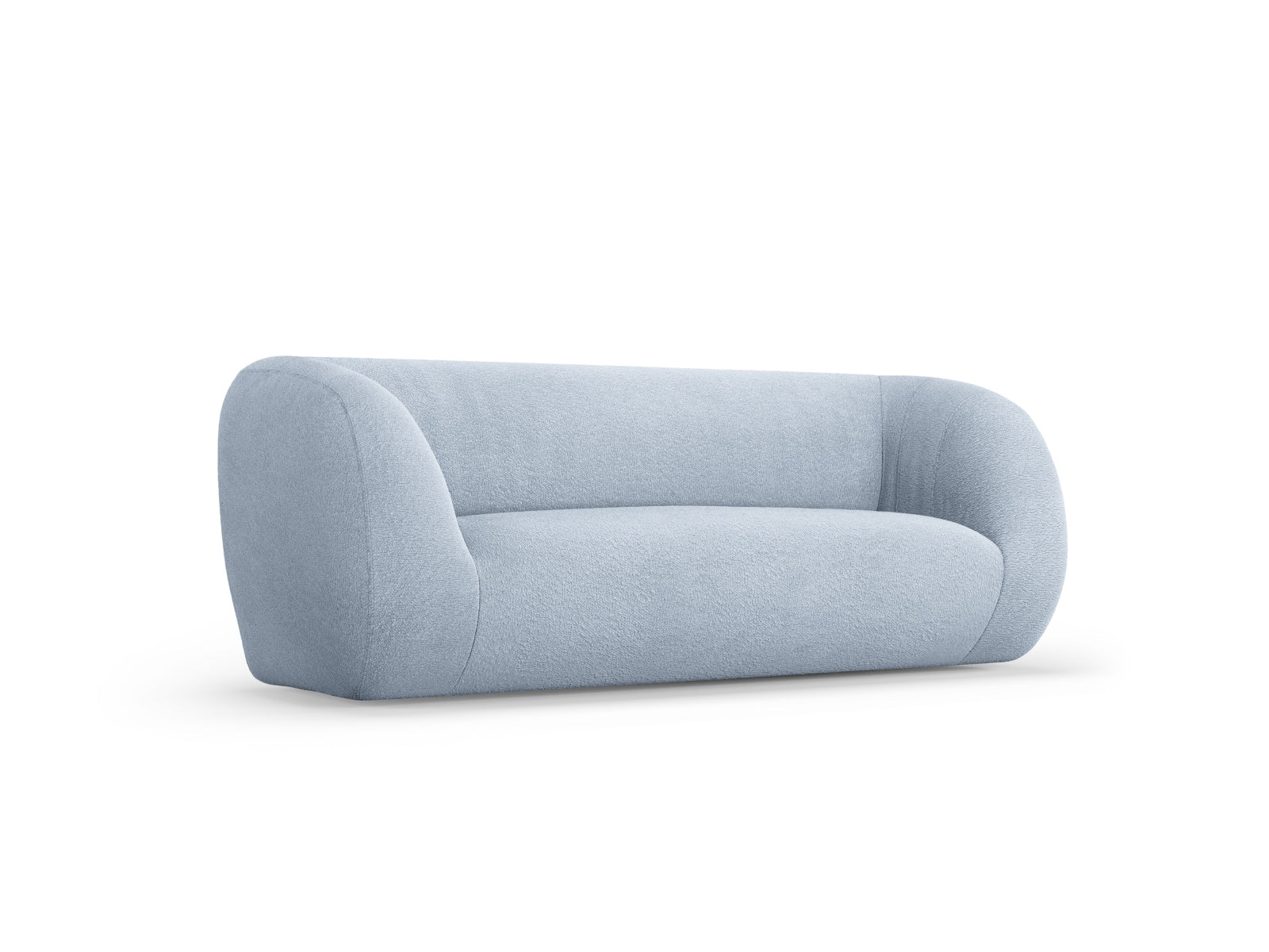 Modernes 2-Sitzer Sofa "Essen" in zartem Hellblau, perfekt für gemütliche und stilvolle Wohnambiente, entworfen von Cosmopolitan Design.