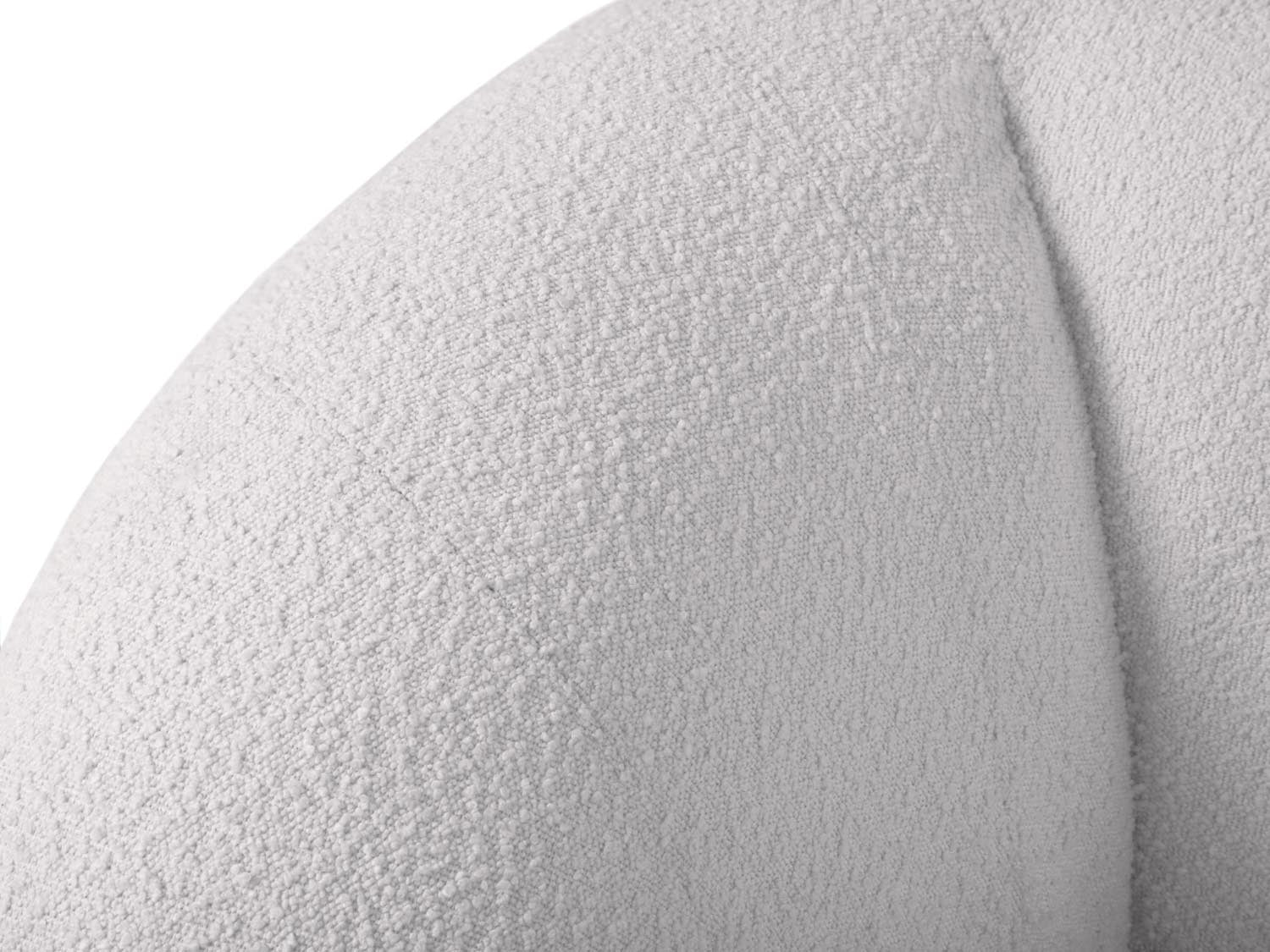 Modernes 2-Sitzer Sofa "Essen" in hellgrauer Boucle-Textur, perfekt für gemütliche und stilvolle Wohnambiente von Cosmopolitan Design.