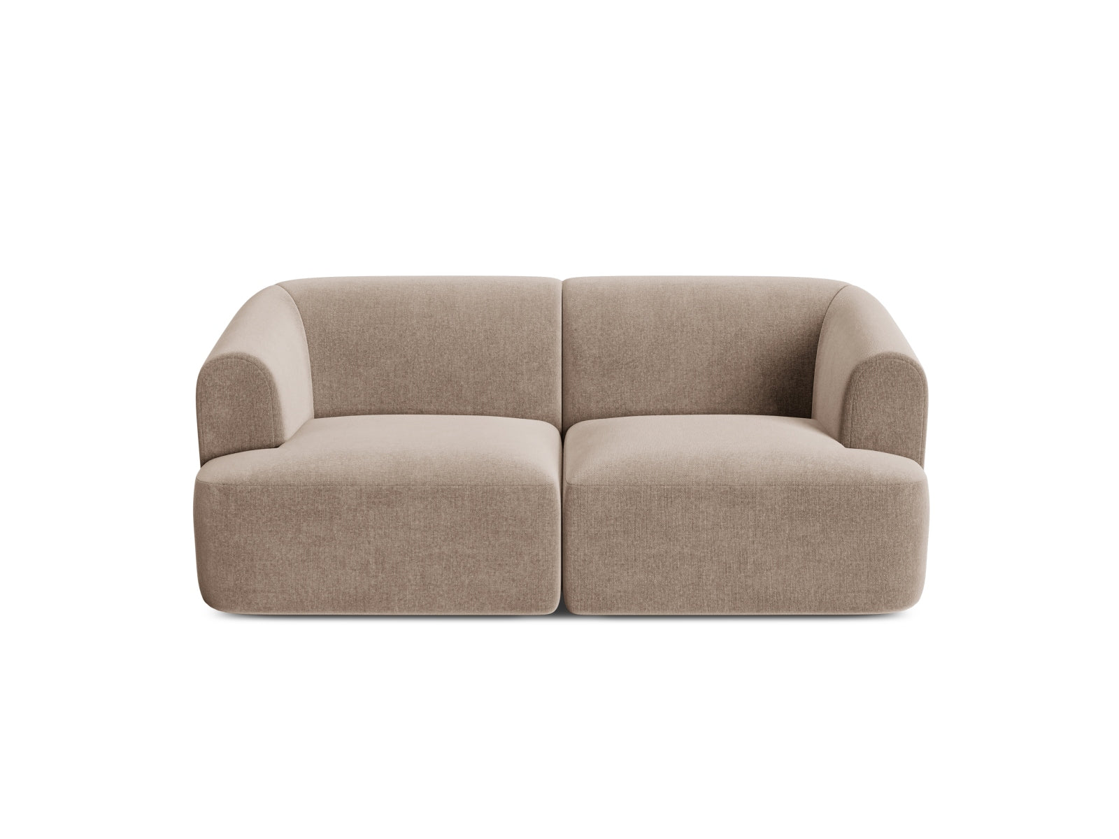 Elegantes 2-Sitzer Sofa Campi in stilvollem Dunkelbeige, ideal für moderne Wohnräume und entspannte Atmosphäre.