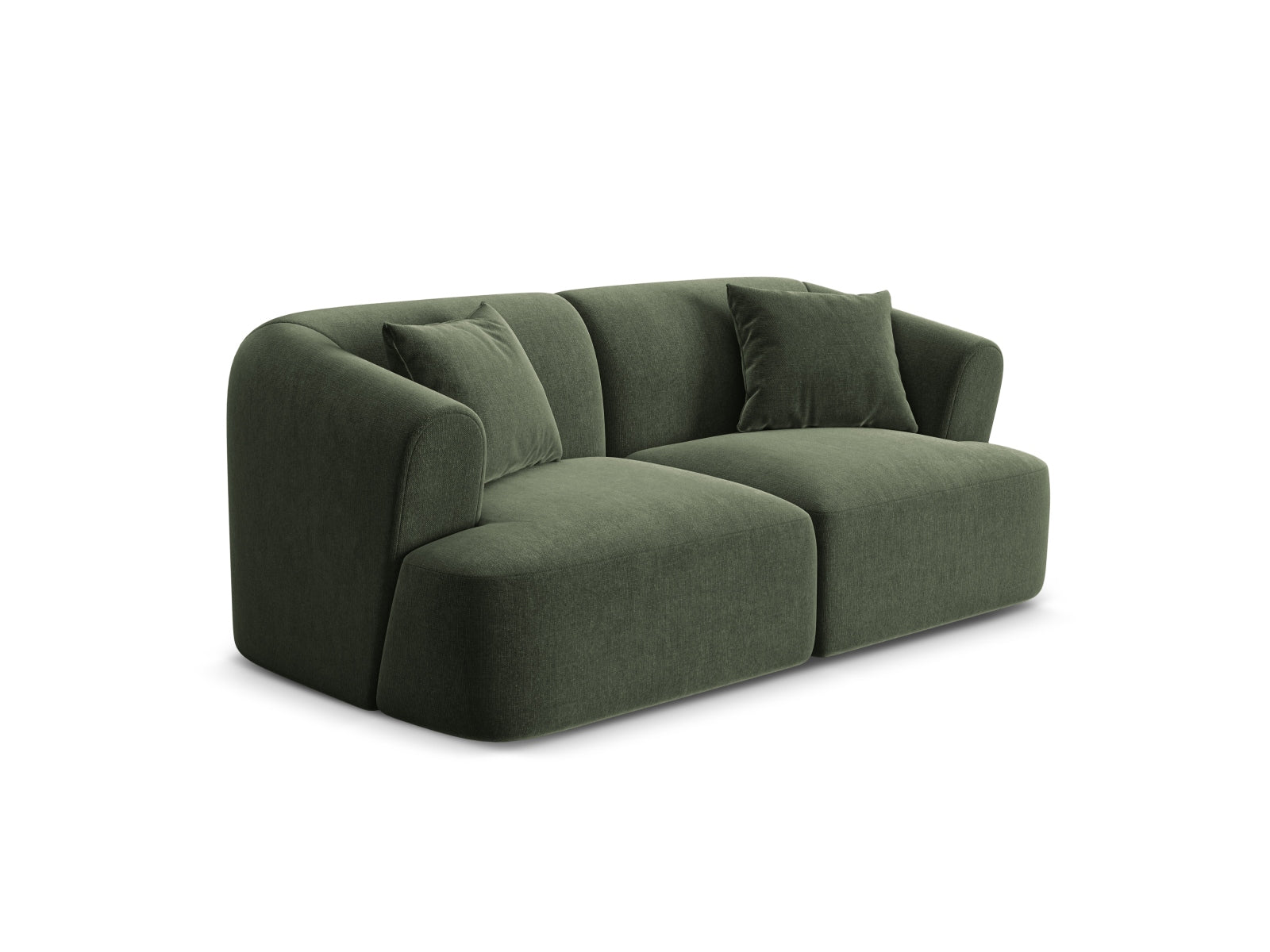 Elegantes 2-Sitzer Sofa Campi in stilvollem Green-Vogue, ideal für moderne Wohnräume, erhältlich bei KAQTU Design AG.