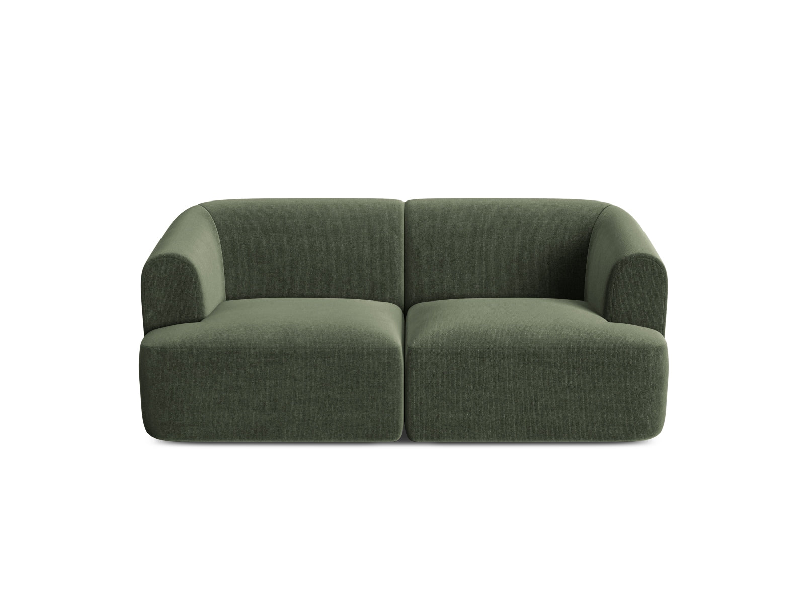 Elegantes 2-Sitzer Sofa Campi in modernem Grün, ideal für gemütliche Wohnräume und stilvolle Akzente.