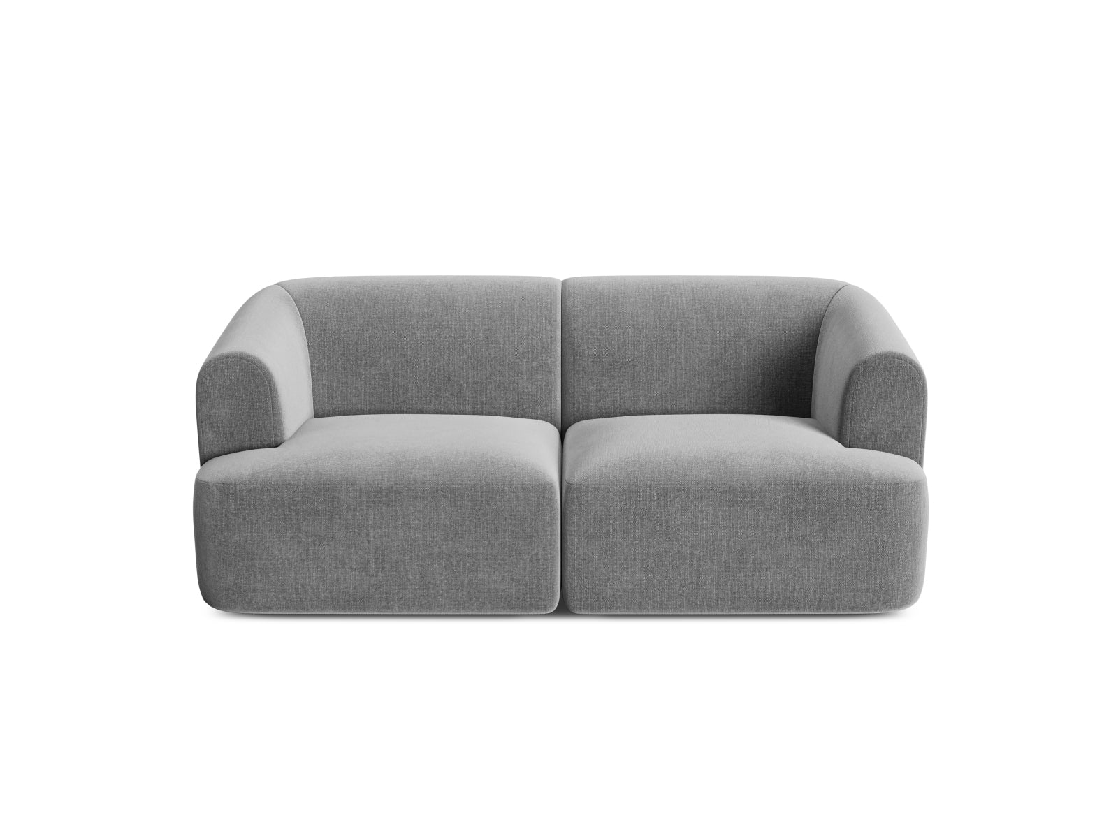 Elegantes 2-Sitzer Sofa Campi in modernem Grau, ideal für kreative Wohnkonzepte und gemütliche Entspannungsmomente.