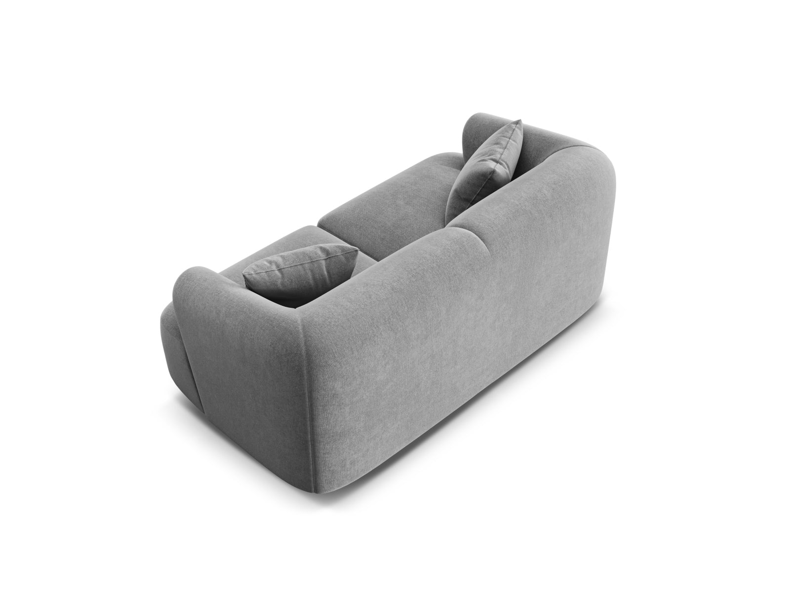 Stylisches 2-Sitzer Sofa Campi in zeitgemäßem Grau, perfekt für stilvolle Wohnräume und entspannte Stunden mit Freunden.