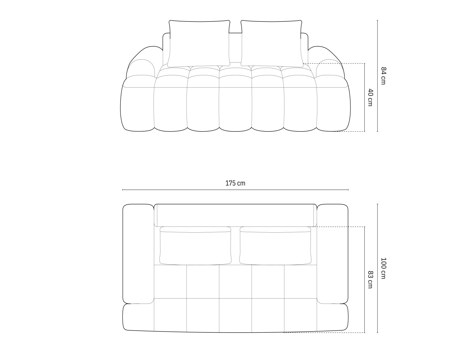 Elegantes 2-Sitzer Sofa Linz aus weichem Velours in Petrol, ideal für gemütliche Abende und modernes Wohndesign.