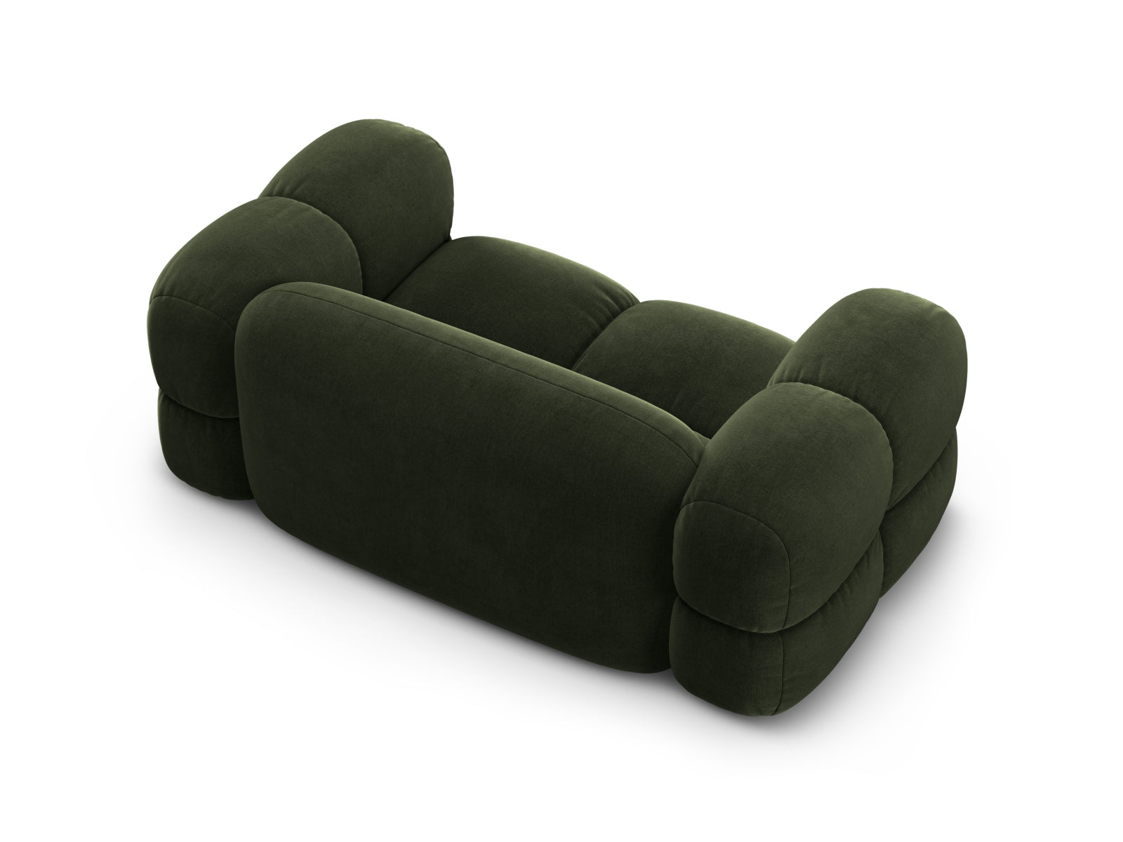 Stilvolles 2-Sitzer Sofa Loretto in luxuriösem Velours, perfekt für moderne Wohnräume und einladende Sitzgelegenheiten.