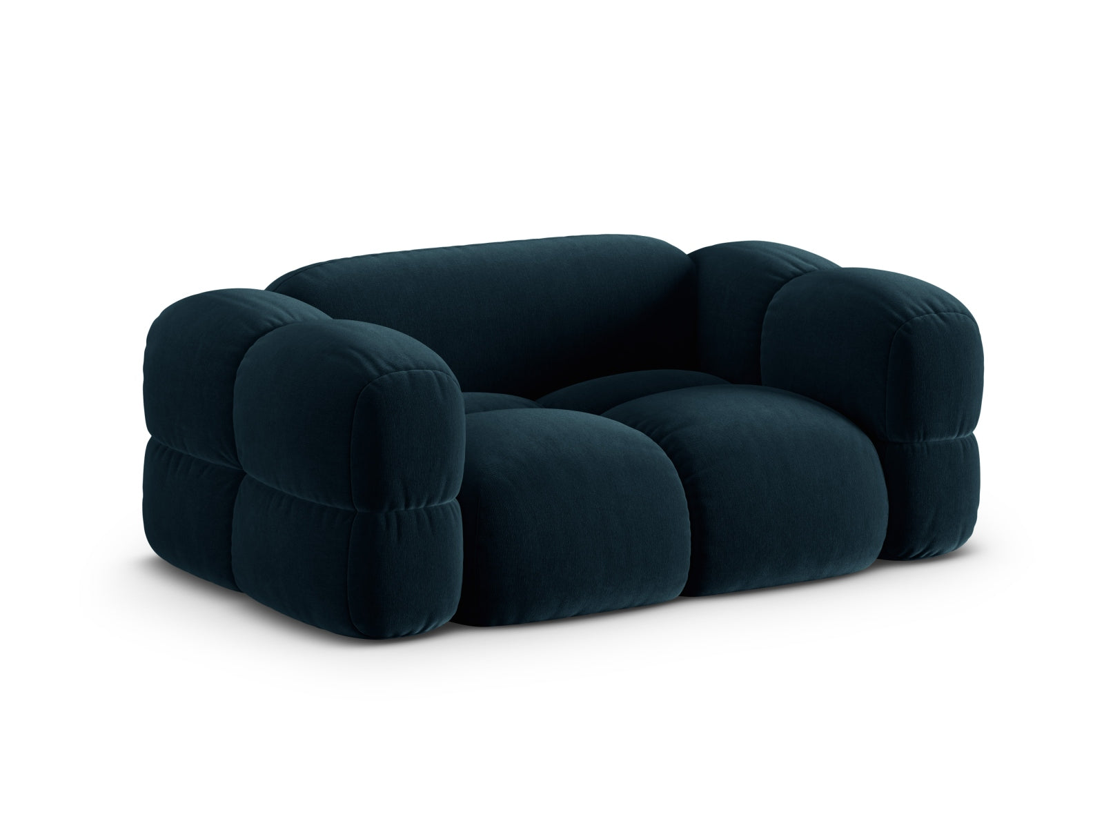 Stilvolles 2-Sitzer Velour Sofa Loretto in edlem Petrol, perfekt für gemütliche Stunden im modernen Wohnraum.