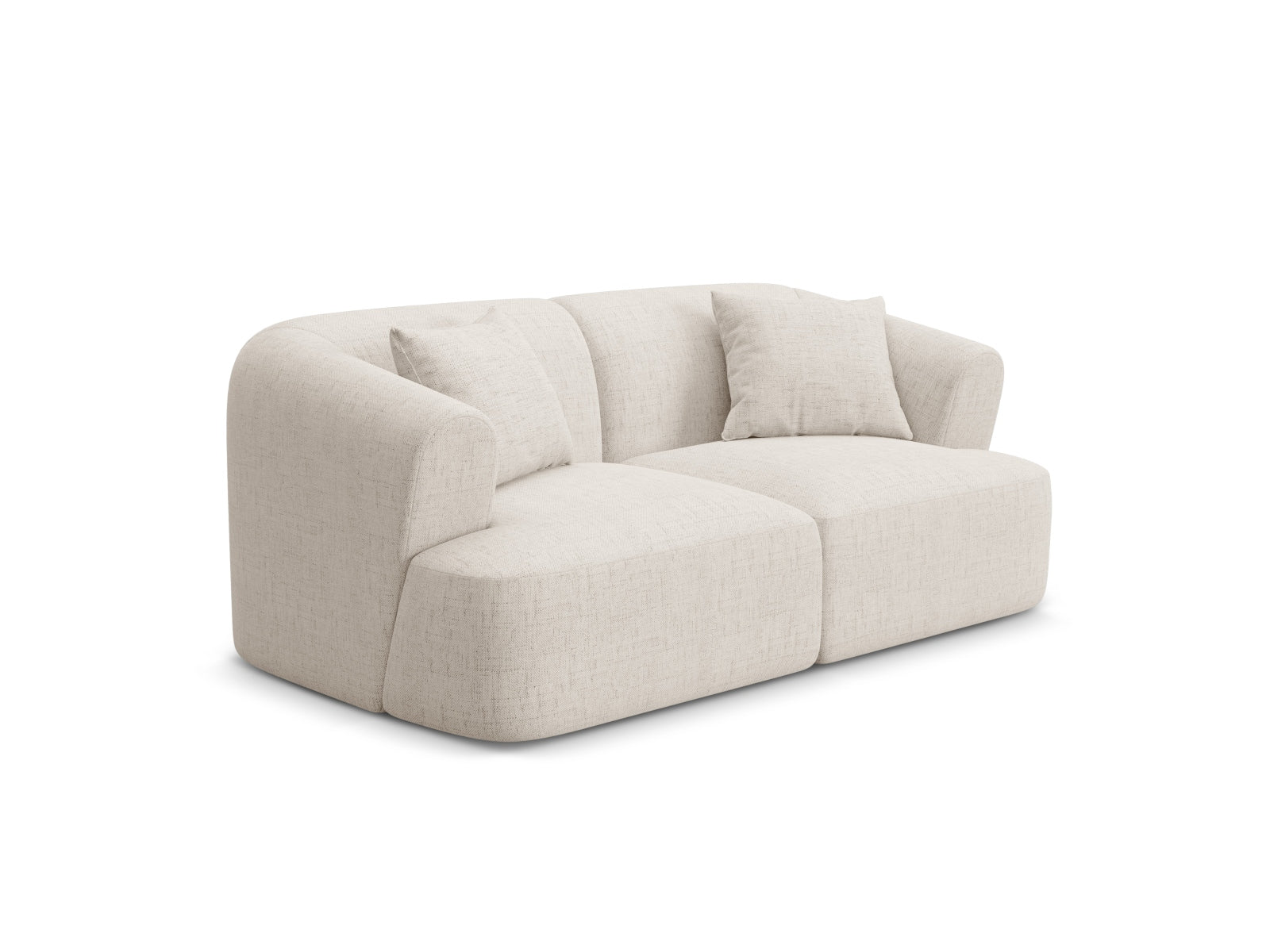 Elegantes 2-Sitzer Sofa Campi in sanftem Beige, ideal für moderne Wohnräume, erhältlich bei KAQTU Design AG.
