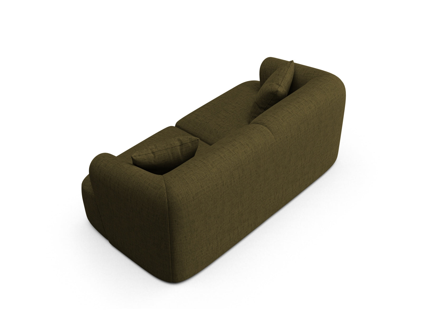 Modernes 2-Sitzer Sofa Campi in ansprechendem Grünton, perfekt für zeitgemäße Wohnkonzepte und vielseitige Raumgestaltungen.