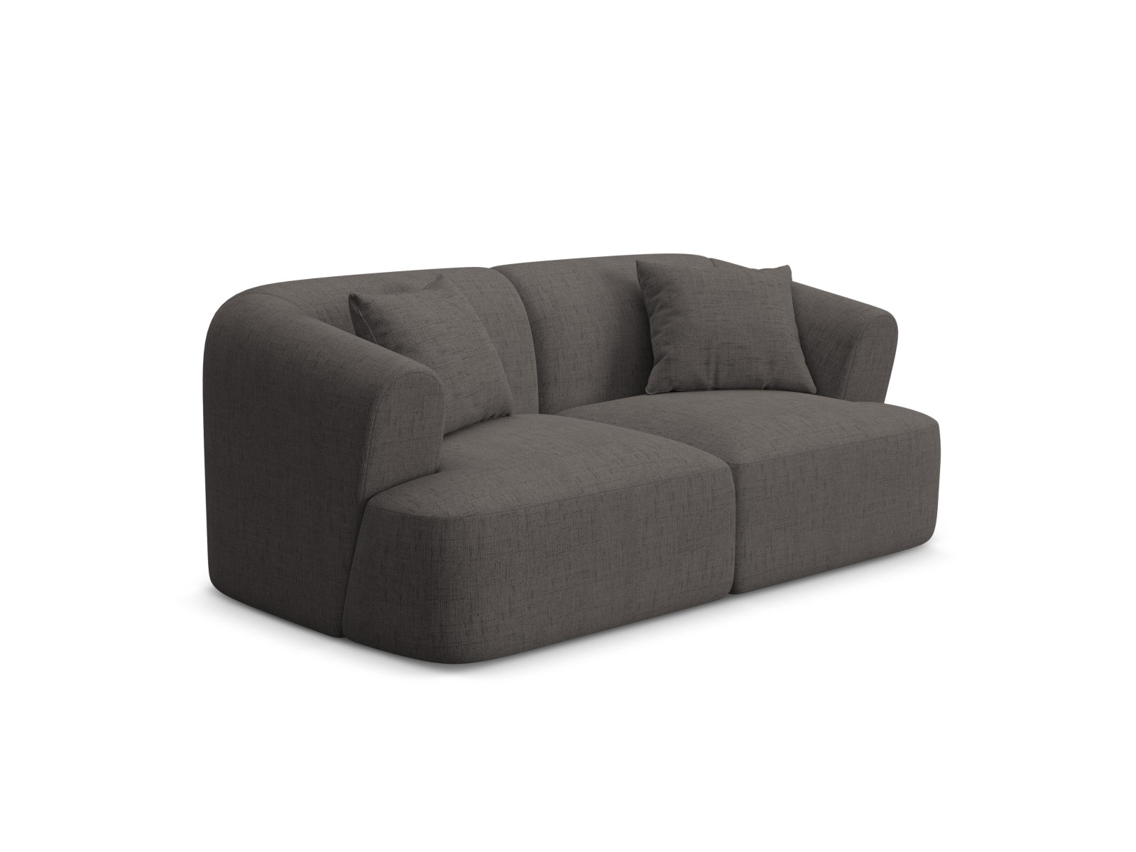 Stylisches 2-Sitzer Sofa Campi in elegantem Grau, ideal für moderne Wohnräume, erhältlich bei KAQTU Design AG.