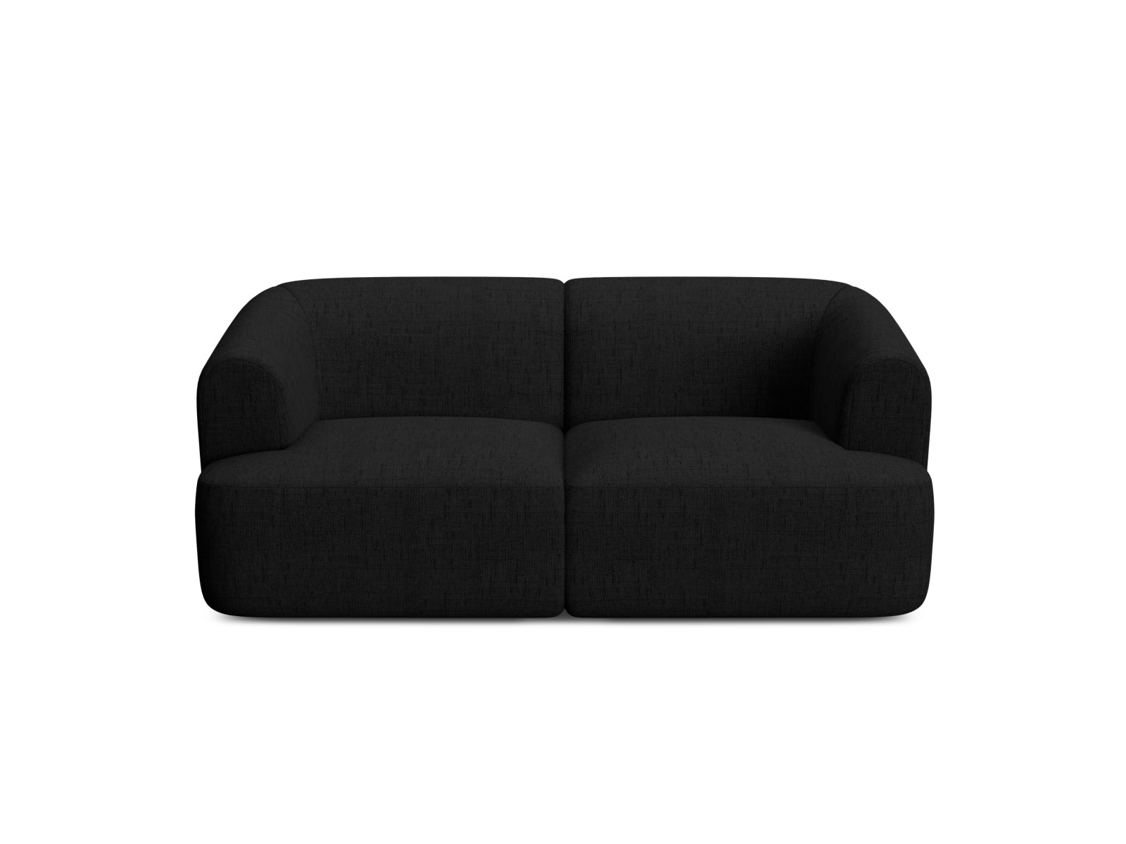 Elegantes 2-Sitzer Sofa Campi in klassischem Schwarz, ideal für moderne Wohnräume und entspannte Stunden mit Stil.