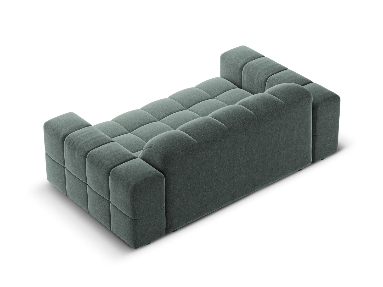 Elegantes 2-Sitzer Sofa Chicago in Petrol-Haga, ideal für zeitgemäße Einrichtung. Hochwertige Materialien und modernes Design von Cosmopolitan Design.