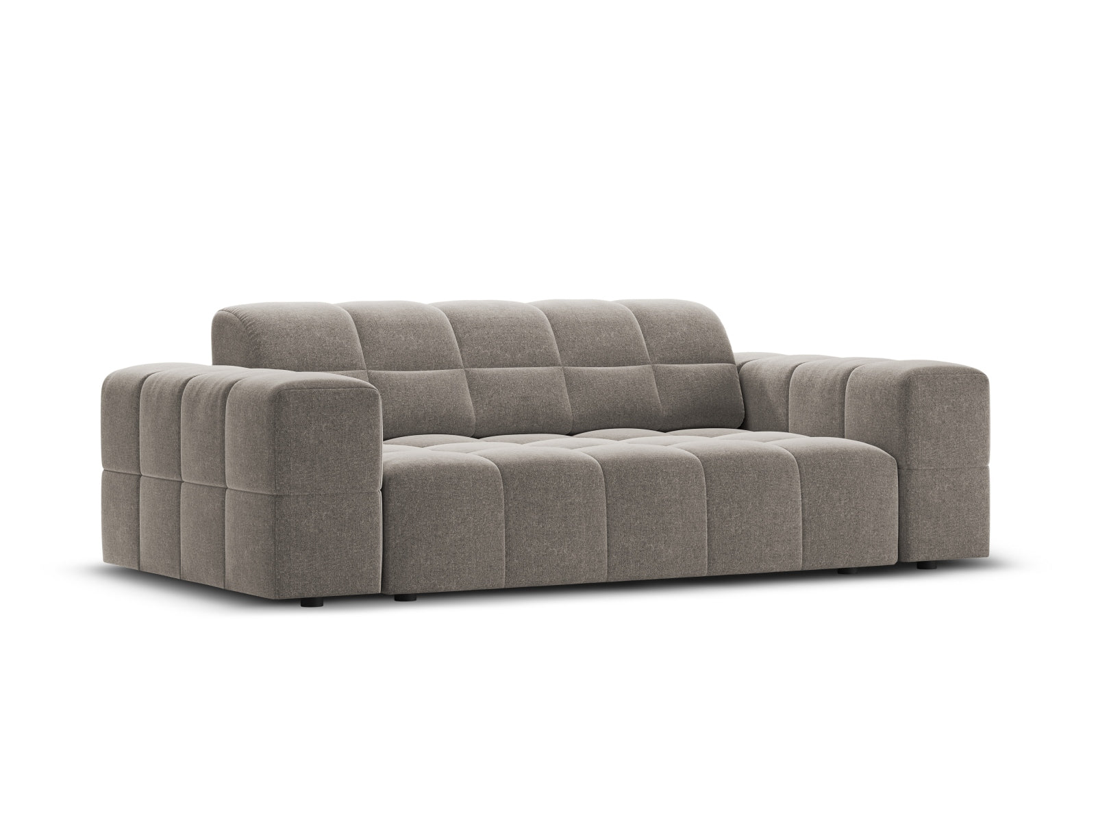 Stylisches 2-Sitzer Sofa Chicago in zeitlosem Grau, perfekt für zeitgemäße Inneneinrichtungen von Cosmopolitan Design.
