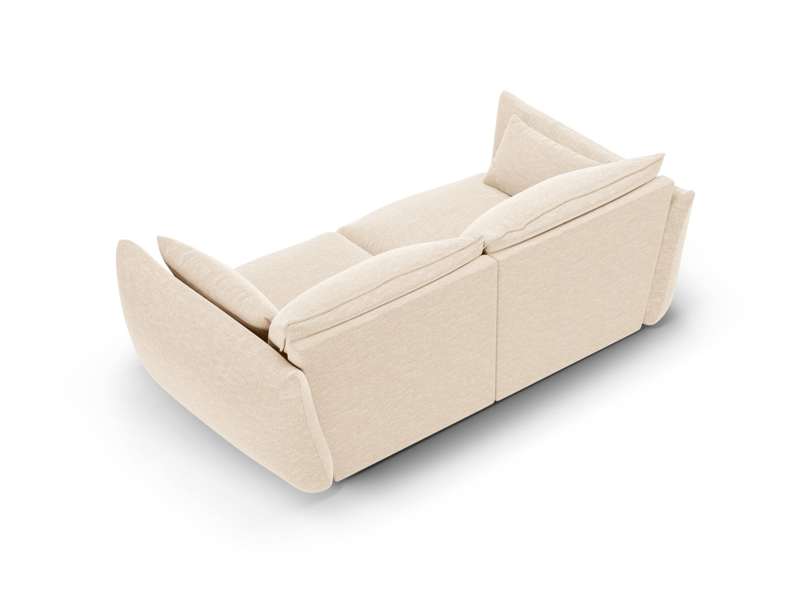 Modernes 2-Sitzer Sofa Matera in zartem Beige, perfekt für gemütliche Wohnzimmer. Hochwertige Materialien und stilvolles Design von Cosmopolitan.